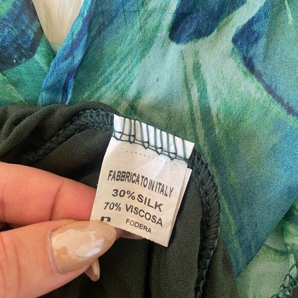 Italian silk green maxi dress - Picture 4 of 5